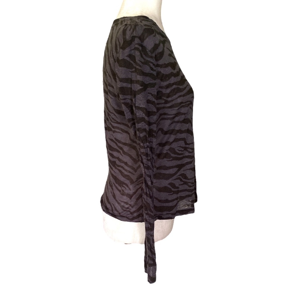 Rails Sully Gray & Black Tiger Striped Print Long… - image 6